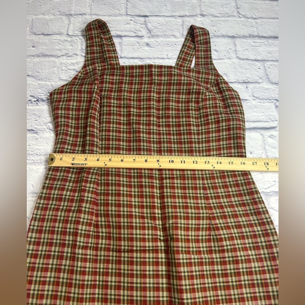 Vintage 90’s Rena Rowan for Saville Plaid Jumper Dress. Preppy. Dark Academia. - Picture 3 of 7